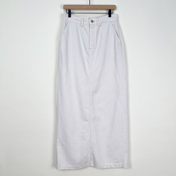 Reformation x Anthropologie Myles Denim Maxi Skirt Column Full Length High Rise - Picture 5 of 14